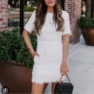 Vici Pearl Embellished Midi Dress.